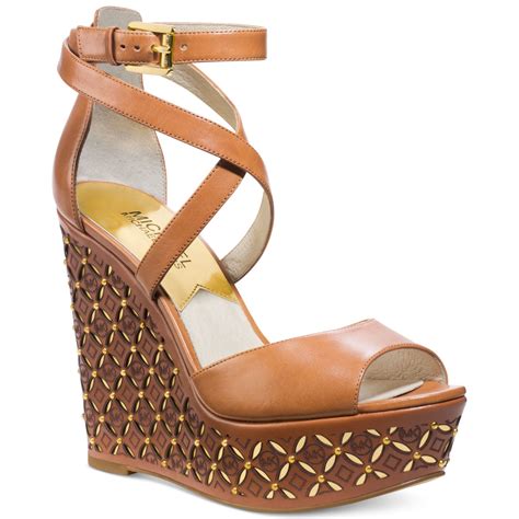 michael kors gabriella leather wedge|Michael Kors Gabriella Wedge Sandals .